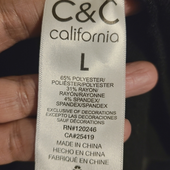 C&C California | Women's Chic Black Naughty-ish Graphic Sweatshirt (Size Large) - Picture 4 of 11